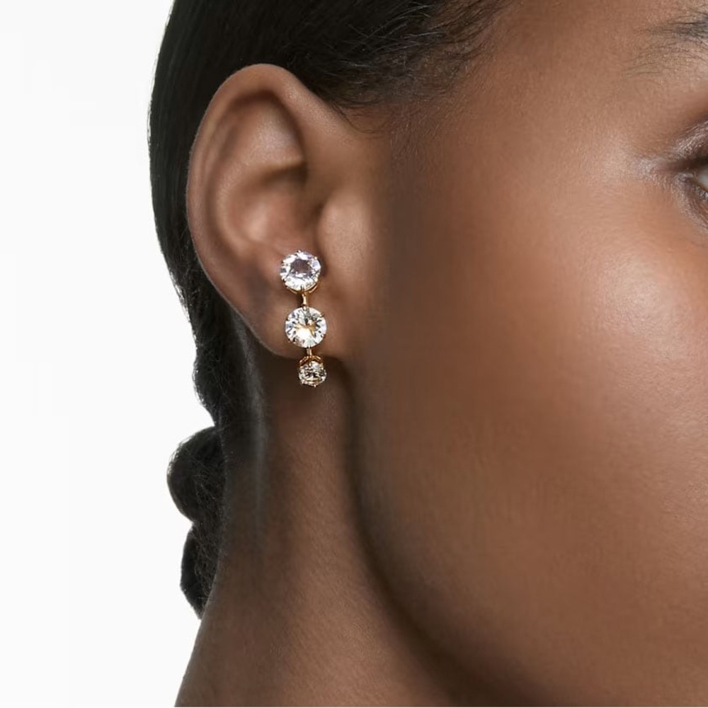 Swarovski Gold Crystal Earrings Cuffs